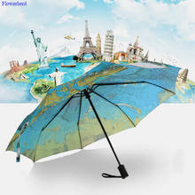 Automatic Folding World Map Umbrella Creative Umbrella Mens Gifts Big Windproof Umbrellas Rain for Men Sun and Rain Umbrella 2024 - buy cheap