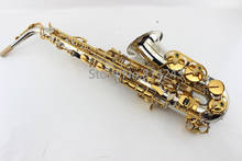 Professional  Instrument Suzuki Brass Nickel Plated Alto Saxophone E Flat Gold Key Eb Sax with Case Mouthpiece Free Shipping 2024 - buy cheap
