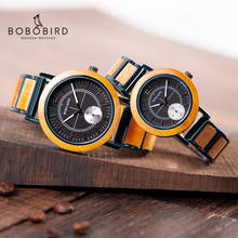 BOBO BIRD Couple Wood Watch with Dual Display Unique Quartz Wristwatch Relogio Masculino Customized Gift for Men Women lover 2024 - buy cheap