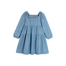 Girls Denim Dress Long Sleeve Fall Spring Kids Dresses for Girl 2 3 4 5 6 7 Year Toddler Children Princess Costume 2021 New 2024 - buy cheap