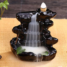 Incensory Buddha statue Incense cones Ceramic Censer Incense holder Burner Zen Backflow Incense burner smoke+10 Incense Cones 2024 - buy cheap