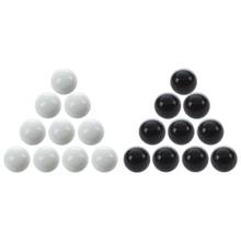20 Uds. De canicas de vidrio de 16mm, bolas de cristal Knicker, decoración de Color, pepitas de juguete en blanco y negro 2024 - compra barato