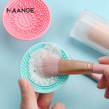 MAANGE 1pcs Makeup Brush Foundation Scrubber Board Silicone Washing Gel Cleaning Mat Hand Make Up Brushes Cleaner Pad Tool 2024 - buy cheap