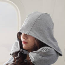 U-shaped Pillow Hat Cotton Neck Pillow Cervical Pillow Lunch Break Hooded Travel Airplane Custom 2024 - buy cheap