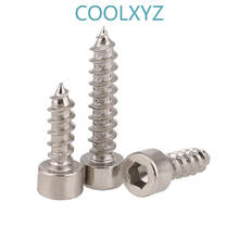 CoolXYZ 8.8 High Strength Hexagon Socket Cheese Head Self Tapping Screws Nickelag Cup Head Hex Socket Tapping Screws M4M5M6 5PCS 2024 - buy cheap