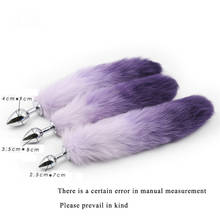 Lovely Fox Tail Anal Butt Plug ,Anal Stopper Smooth Anus Toy with Gradient Color Tail,Cosplay Accessories,Crawls Paws 2024 - buy cheap