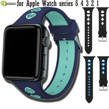 Сменный спортивный силиконовый ремешок Hero Iand для Apple Watch 5 4 3 2 1 iWatch 38 мм 42 мм 44 мм 40 мм браслет ремешок для часов 2024 - купить недорого