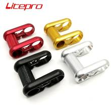 Litepro 412 SP8 Folding Bike Double Stem  25.4mm Handlebar Stem Adjustable Aluminum Alloy Stems Red/Black/Silver/Gold 2024 - buy cheap