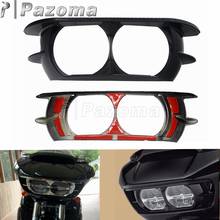 Motorcycle Dual Head Light Headlight Trim Bezel Scowl Cover ABS Fairing For Harley Road Glide FLTRU FLTRX FLTRXS FLTRXSE 15-202 2024 - buy cheap