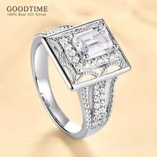 Luxury Women Ring Pure 100% 925 Sterling Silver Ring Zirconia Rhinestone Rings Jewelry Accessories For Bride Wedding Party 2024 - buy cheap