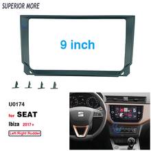 Radio de coche 2 Din de 9 pulgadas, marco de Panel de plástico para SEAT Ibiza 2017 + ABS + PC, instalación de DVD, GPS, Mp5, Kit de montaje de tablero 2024 - compra barato