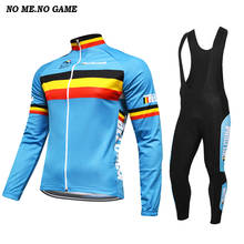 maillot ciclismo de Bélgica para hombre, Jersey Retro de manga larga, ropa de invierno para bicicleta de montaña y carretera, sin forro polar, color azul 2024 - compra barato