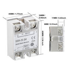 Módulo de relé de estado sólido, SSR-10DA/Lo, SSR-25DA, 10A, 25A, 40A, 3-32V, entrada DC 24-380V AC, salida de alta calidad, 5 uds. 2024 - compra barato