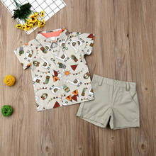 Pudcoco 2020 Одежда для новорожденных мальчиков, футболка топы + шорты, штаны, наряды детская одежда для девочек 2024 - купить недорого
