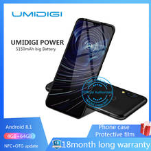 Umidigi power 6.3 "4GB 64 ROM Мобильный телефон Octa Core Android 9.0 16MP + 16MP Мобильный телефон NFC 4g 5150 мАч разблокированный смартфон GSM Нет блокировки восемь основных отпечаток пальца идентификатор лица 2024 - купить недорого