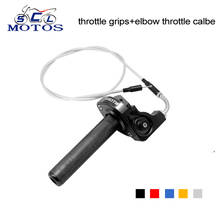 Sclmotos-7/8'' Quick Action Twist Throttle Grips & Elbow Throttle Cable For CRF KLX TTR 110 125 150 200 250CC Dirt Pit Bike Race 2024 - buy cheap