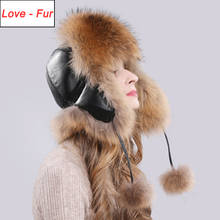 2020 Natural Real Fox Fur Bomber Hats Winter Warm Women Fluffy Fox Fur Earflap Caps Luxury Quality Lady Genuine Real Leather Hat 2024 - buy cheap