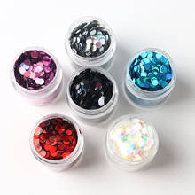 10ml Holographic Nail Round Sequins Chunky Glitter Sheet Ultra Thin Nail Polish Neon Light for Designing Nail Art Decoration 3mm 2024 - buy cheap