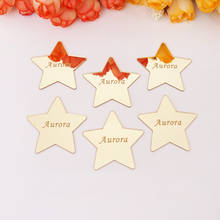 50 Pieces  Personalized Little Star Name Mirror Custom Wedding Invitation Cards Acrylic Bridal Favor Babyshower Party Favors 2024 - buy cheap