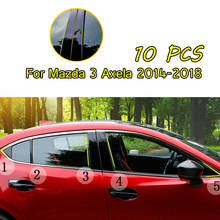 Para mazda 3 axela 2014-2018 bc coluna da janela do carro adesivo guarnição espelho reflexão painel exterior acessórios hatchback sedan 2024 - compre barato