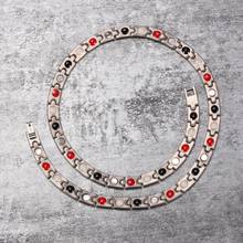 Vinterly Chain Necklaces Stainless Steel Magnetic Health Energy Germanium Trendy Wedding Fashion Jewelry Necklaces & Pendants 2024 - buy cheap