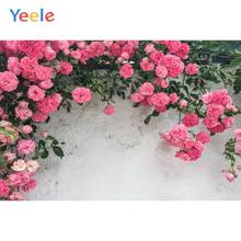 Yeele-telón de fondo con flor rosa para estudio fotográfico, telón de fondo con diseño de flores, cemento, pared, retrato de Bebé y Niño 2024 - compra barato