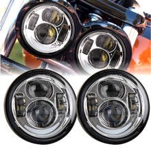 Farol de led para harley dyna fat bob fxdf, 2 pçs, novo, 5 polegadas, modelo, farol bob largo 2024 - compre barato