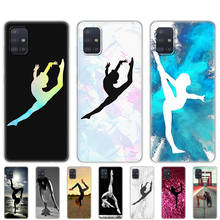 Capa de ginástica para samsung galaxy com silhuetas, compatível com os modelos a31, a41, a51, a71, a01, a81, a91, a11, a30s, a20s, a21s, a50s, m11, m21, m31, m30s, m40s 2024 - compre barato