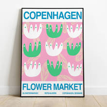 Cartaz de mercado de flores de copenagem impressão de arte para parede | impressão de mercado de flores da dinamarca | impressão de arte moderna ilustradora 2024 - compre barato