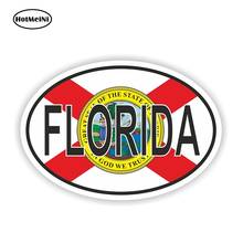 HotMeiNi 13cm x 8.8cm FLORIDA STATE OVAL WITH FLAG STICKER USA UNITED STATES Bumper Decal Car Sticker Waterproof Accessories 2024 - buy cheap