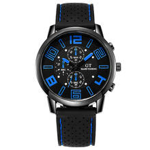 Mens Watches Male Three Eyes Calendar Quartz Watch Casual Slim Silica gel Sport Watch 2020 Gift reloj hombre Relogio Masculino 2024 - buy cheap