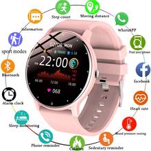 Smartwatch feminino com monitor de batimentos cardíacos e pressão, relógio inteligente multifuncional esportivo, à prova d'água, novo, 2021 2024 - compre barato