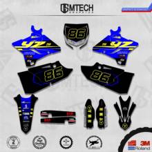 DSMTECH Customized Team Graphics Backgrounds Decals 3M Custom Stickers For   YZ125-250 Two Stroke 2015-2019  027 2024 - buy cheap