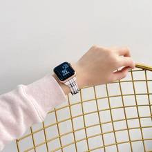 Модный кожаный ремешок для Apple Watch 40 мм 44 мм для iwatch 38 мм ремешок 42 мм серия 1 2 3 4 5 6 se 2024 - купить недорого