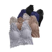 Fashion Women  Lace Beauty Back Wrapped Chest Strap Chest Pad Bottoming Anti-glare Ladies Camisole  Underwear Tube Top 2024 - buy cheap