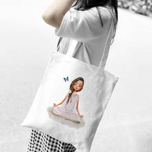 Women Package Elegant Canvas Bag Handbags Japanese Cartoon Print Shoulder Bags Casual Shopping Tote Girls Handbag 2024 - buy cheap