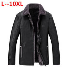 Chaquetas de piel auténtica para hombre, ropa de marca, chaqueta de piel de oveja roja y negra, con cuello de lana, invierno, Plus, 10XL, 8XL, 6XL 2024 - compra barato