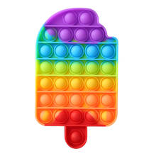 Funny Push Bubble Fidget Toys Adults Children Reliver Stress Sensory Toy Rainbow Push Bubble Squishy Autism Antistress Toys 2024 - купить недорого