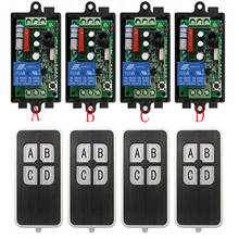 Interruptor de luz com controle remoto, módulo de receptor e transmissor à prova d'água, para portas de garagem, 220 v, 1 canais, 10a