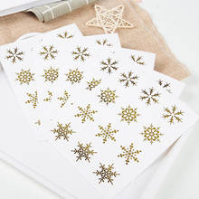 120pcs/pack PVC 3.5cm Christmas Snowflake Packaging Sealing Label DIY Gift Stickers Baking DIY Gift For New Years 2024 - buy cheap