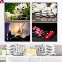 DIY 5D Diamond Painting Phalaenopsis Flowers Diamond Embroidery Cross Stitch Full Round Square Drill Mosaic Orchid and Zen Stone 2024 - buy cheap