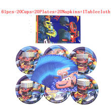 41pcs/61pcs Blaze and the Monster Machines Birthday Party Sets Decorations Paper Cup Plate Kids Boy Children Day Party Supplies 2024 - buy cheap