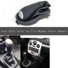 Car 5 Speed Maunal Gear Shift Knob Lever with Boot Cover for Renault Clio 2 II Clio 3 III Megane 2 II Scenic 2 II Kangoo 2024 - buy cheap