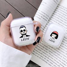 Killer leon-capa transparente para fones de ouvido, estojo protetor macio para fones de ouvido apple airpods 1 ou 2 gerações 2024 - compre barato