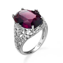 Роскошное Женское Обручальное кольцо с большим овальным кристаллом, модное обручальное кольцо Красного цвета для женщин, ювелирные изделия в стиле бохо 2024 - купить недорого
