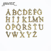 Yusiemens pingente inicial de 26 letras, letras do alfabeto inglês, para mulheres e homens, colar diy, pulseira, fabricação de jóias s115 2024 - compre barato