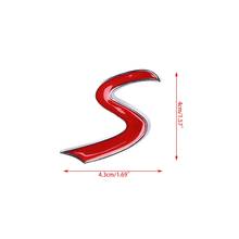 Chrome Metal Red S Car Tail Emblem Badge Decal Sticker For BMW Mini Cooper 2024 - buy cheap