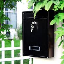 Outdoor Lockable Wall Mounted Hanging Iron Post Letter Box Mailbox with Key Password Mailbox Outdoor Letterbox Wall Box 2024 - buy cheap