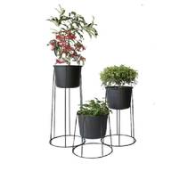 Simple Indoor Wrought Iron Flower Stand Balcony Living Room Plant Rack Floor Type Green Metal Flower Pot Shelf 2024 - buy cheap