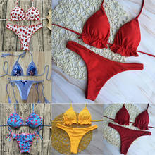 Yip-tanga moda praia feminina 2021, conjunto de biquíni, roupa de banho para mulheres, estilo brasileiro 2024 - compre barato